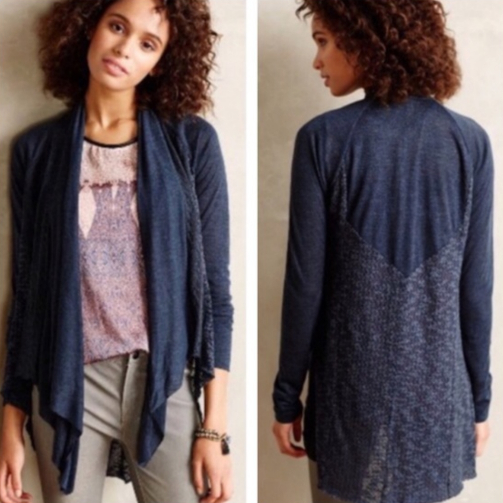 Anthropologie TINY Statigraphy Drape Cardigan